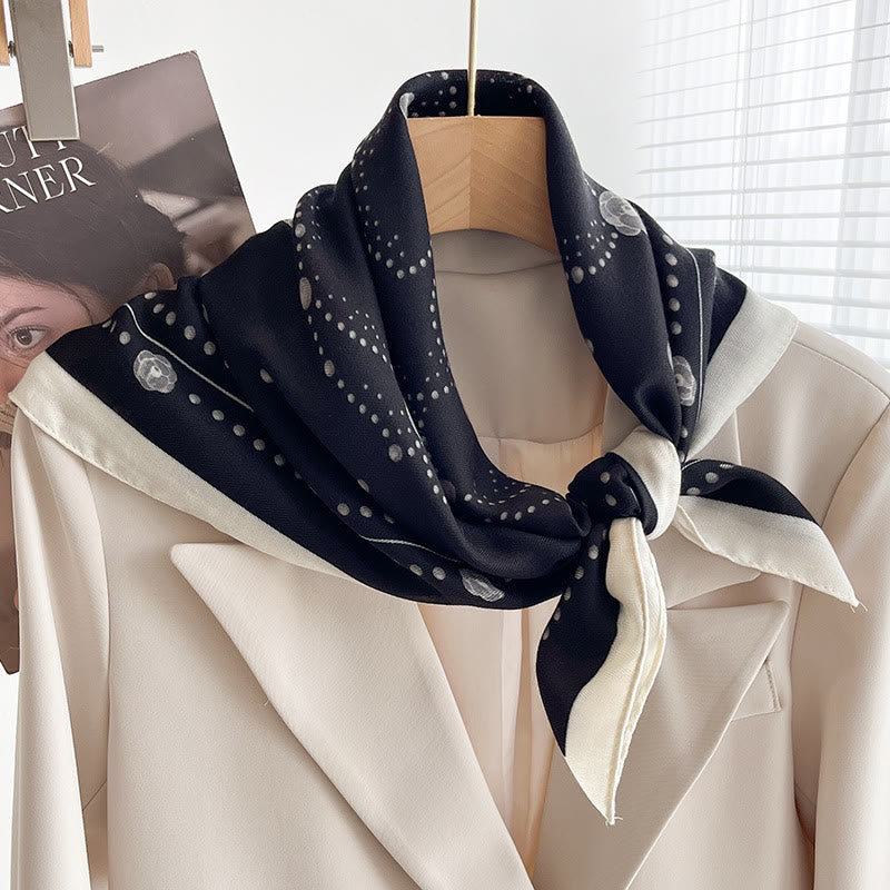 Women's Rich Printed Multi-Style Thin Square Scarf - Style #35 - image 34