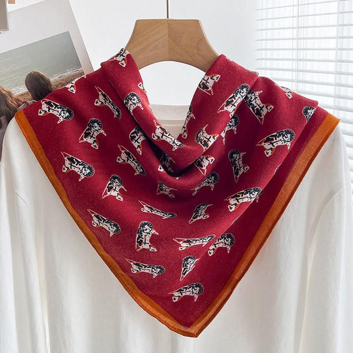 Women's Rich Printed Multi-Style Thin Square Scarf - Style #25 - image 24