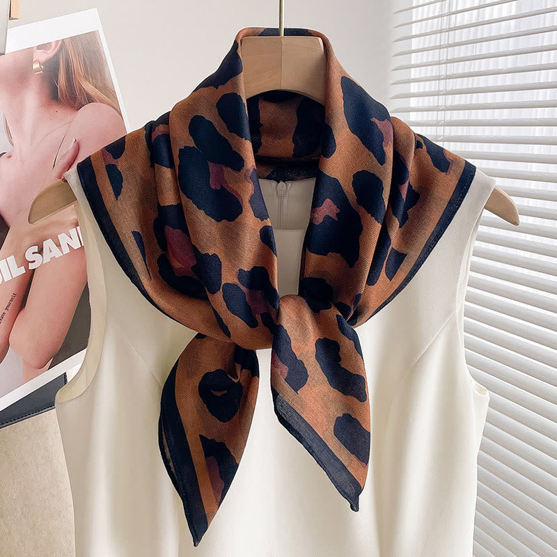 Women's Rich Printed Multi-Style Thin Square Scarf - Style #12 - image 11