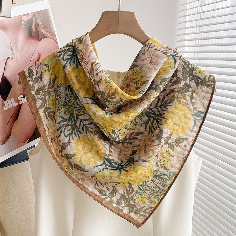 Women's Rich Printed Multi-Style Thin Square Scarf - Style #3 - image 2