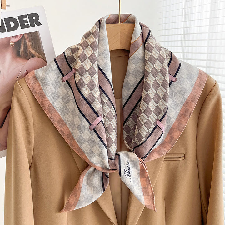 Women's Rich Printed Multi-Style Thin Square Scarf - Style #44 - image 43