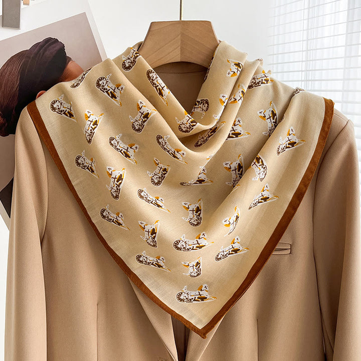 Women's Rich Printed Multi-Style Thin Square Scarf - Style #22 - image 21