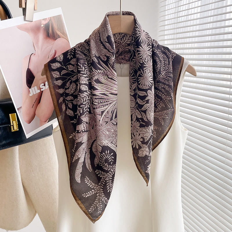 Women's Rich Printed Multi-Style Thin Square Scarf - Style #9 - image 8