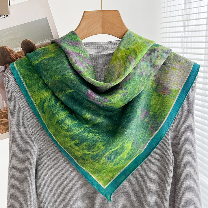 Women's Rich Printed Multi-Style Thin Square Scarf - Style #32 - image 31