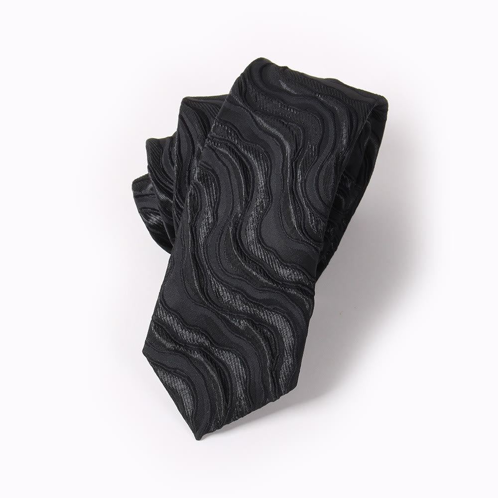 Men's Elegant Printed Formal Necktie Bow Tie Pocket Square - Necktie - Style #3 - image 6