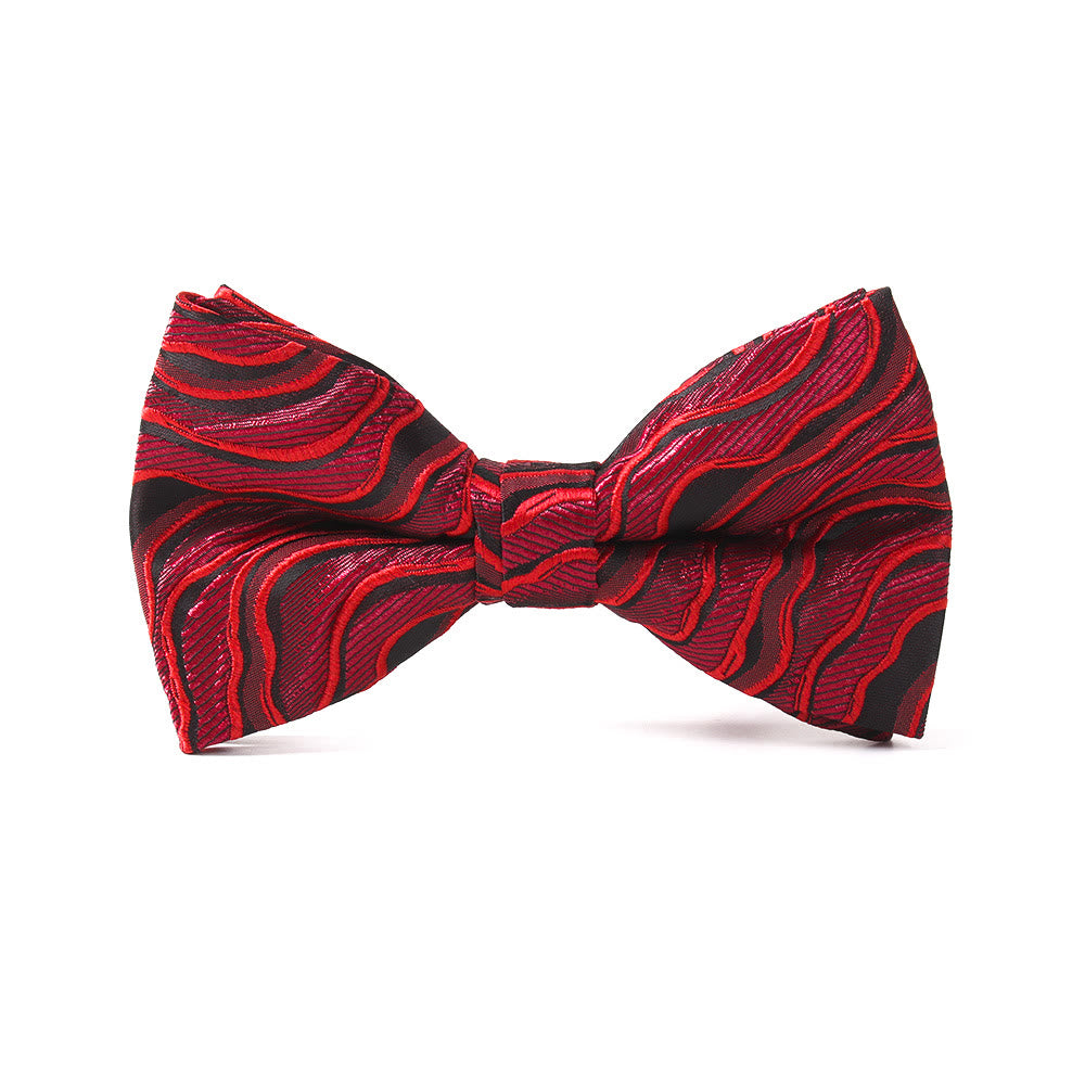 Men's Elegant Printed Formal Necktie Bow Tie Pocket Square - Bow Tie - Style #3 - image 3