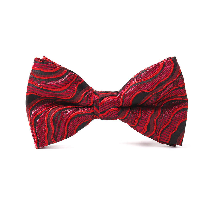 Men's Elegant Printed Formal Necktie Bow Tie Pocket Square - Bow Tie - Style #3 - image 3