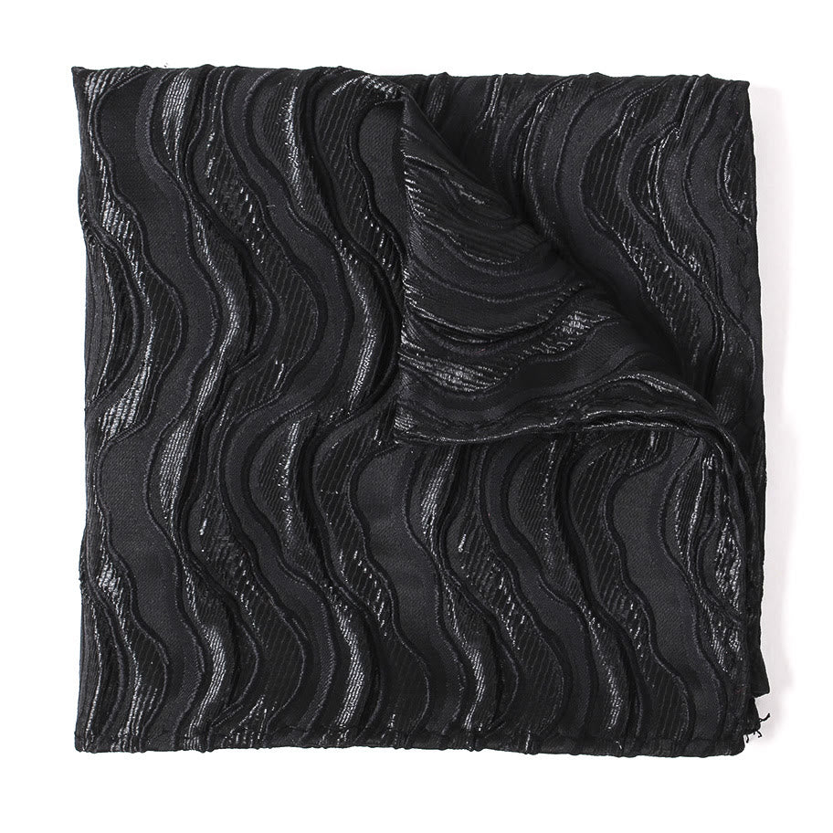 Men's Elegant Printed Formal Necktie Bow Tie Pocket Square - Pocket Square - Style #3 - image 15