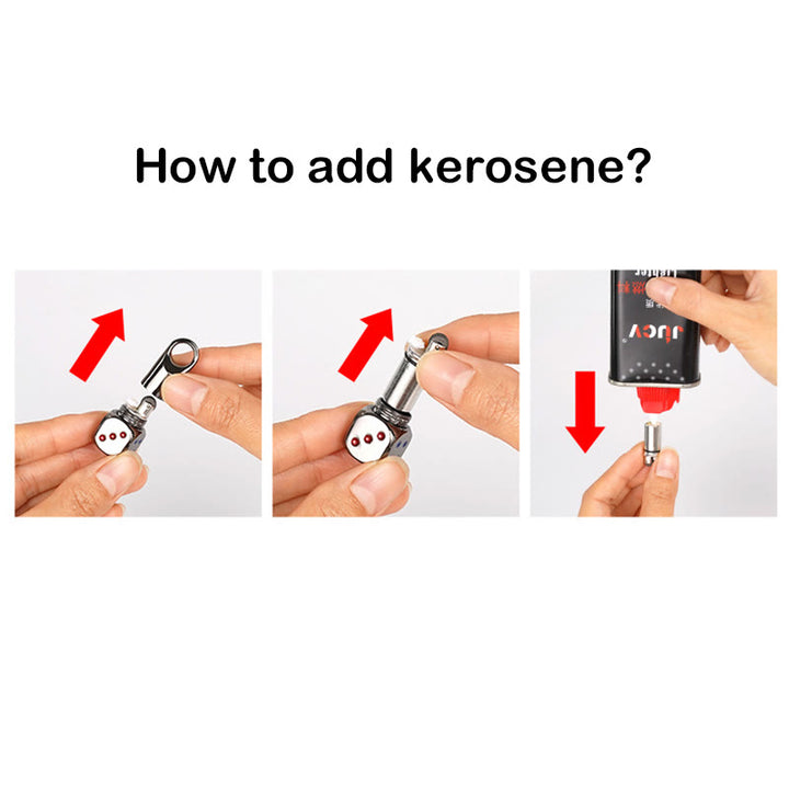 Classic Mini Dice Refillable Kerosene Lighter Keychain - image 8