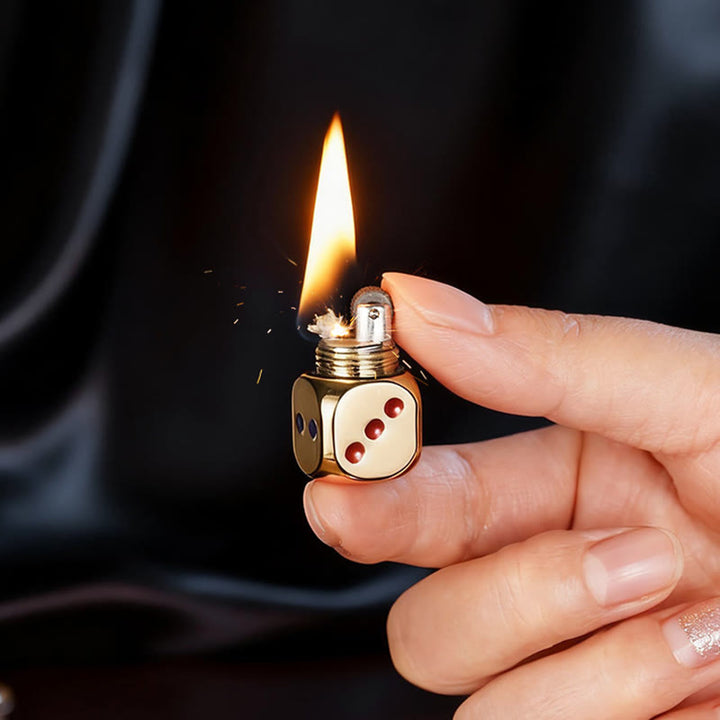 Classic Mini Dice Refillable Kerosene Lighter Keychain - image 2