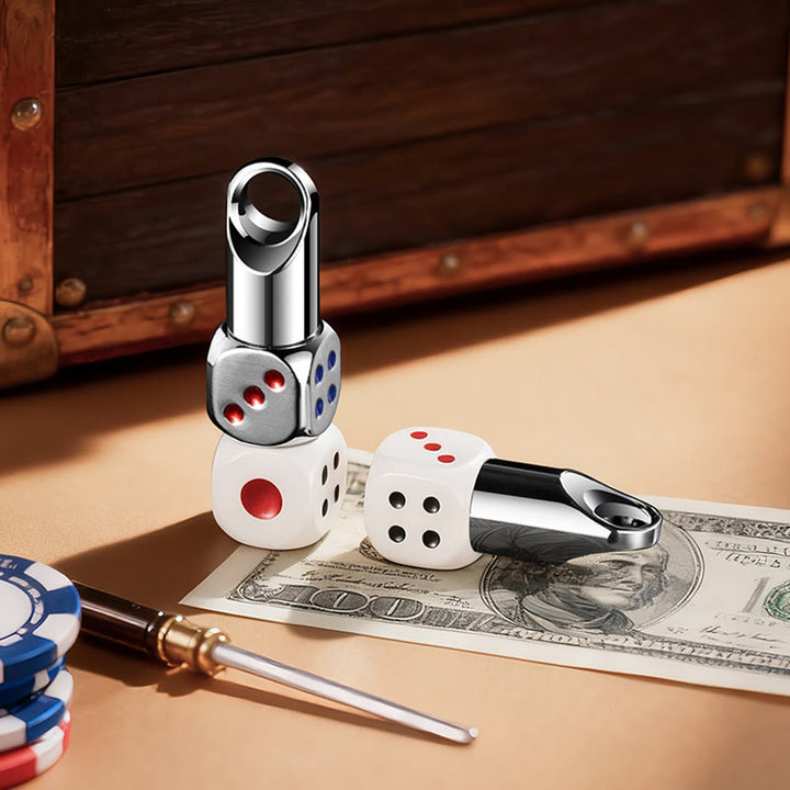 Classic Mini Dice Refillable Kerosene Lighter Keychain - image 6