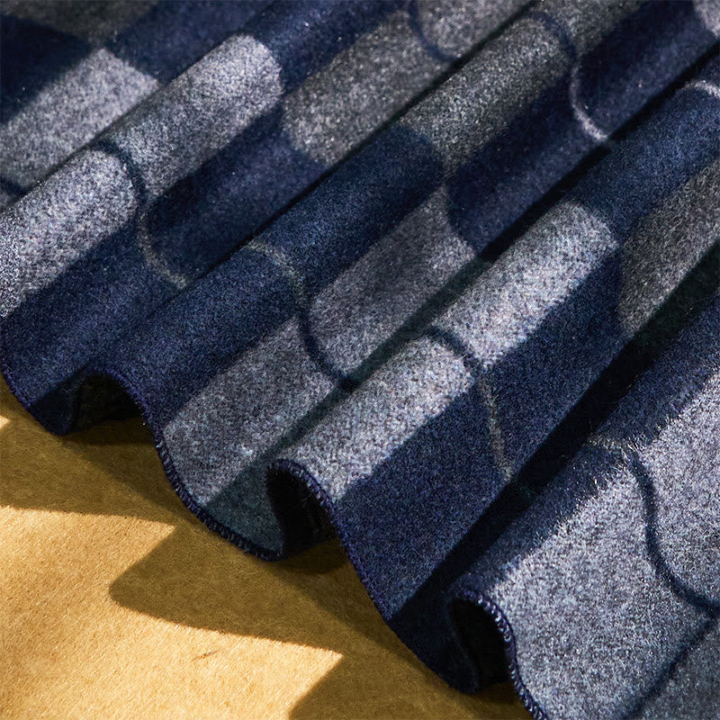 Men's Classic Plaid Tassel Warm Scarf - image 5