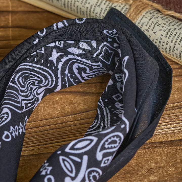 Hexagram Round Button Cashew Printed Pocket Square - image 18