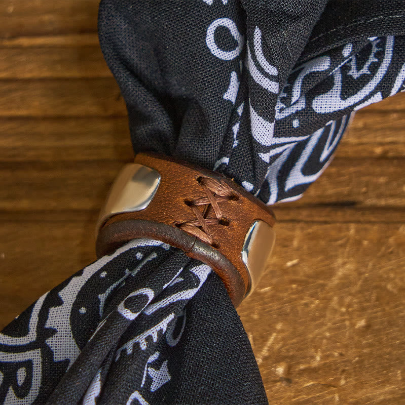 Hexagram Round Button Cashew Printed Pocket Square - image 17