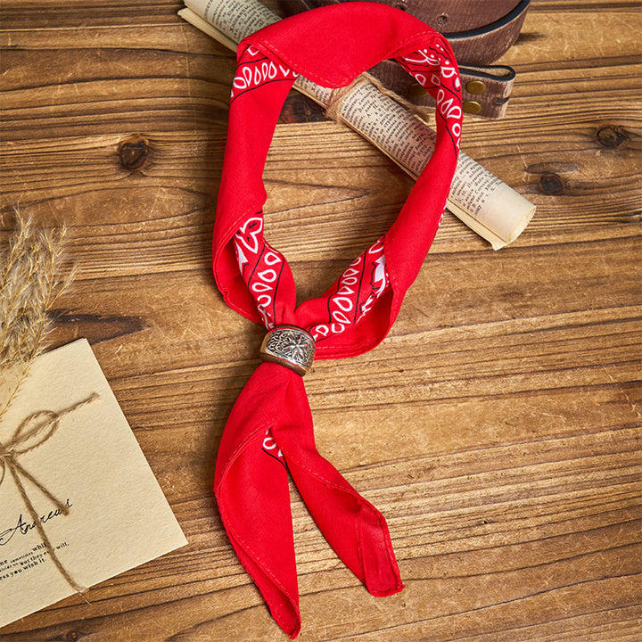 Hexagram Round Button Cashew Printed Pocket Square - image 9