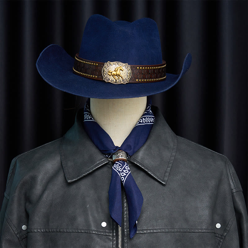 Hexagram Round Button Cashew Printed Pocket Square - image 1