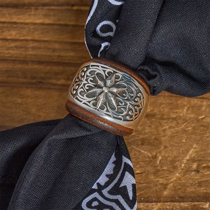 Hexagram Round Button Cashew Printed Pocket Square - image 16