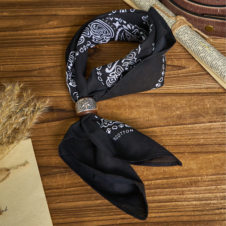 Hexagram Round Button Cashew Printed Pocket Square - image 15