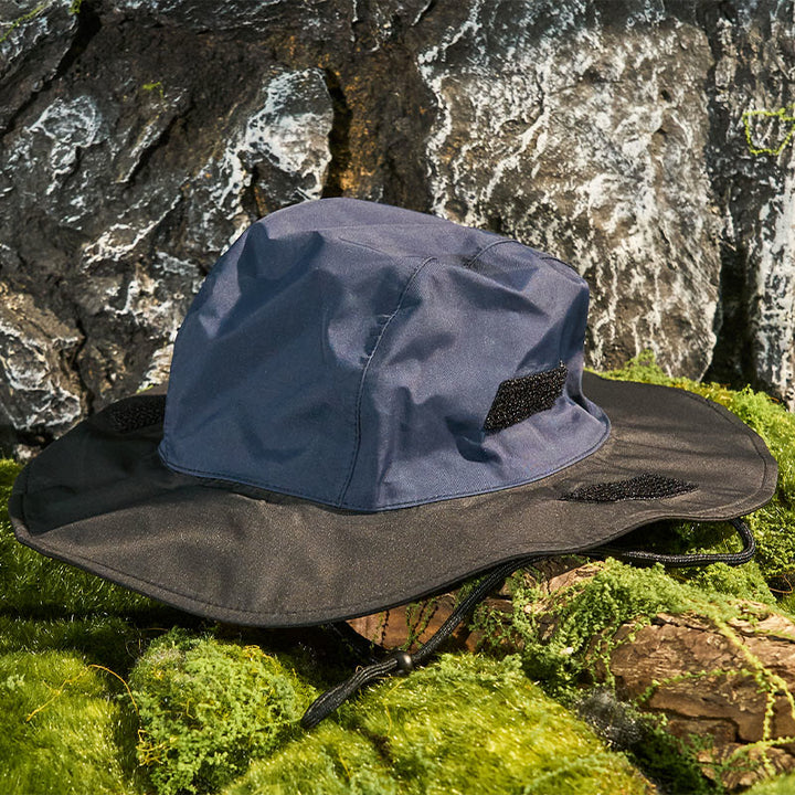 Outdoor Waterproof Sunscreen Breathable Color Blocked Fisherman Hat - image 2