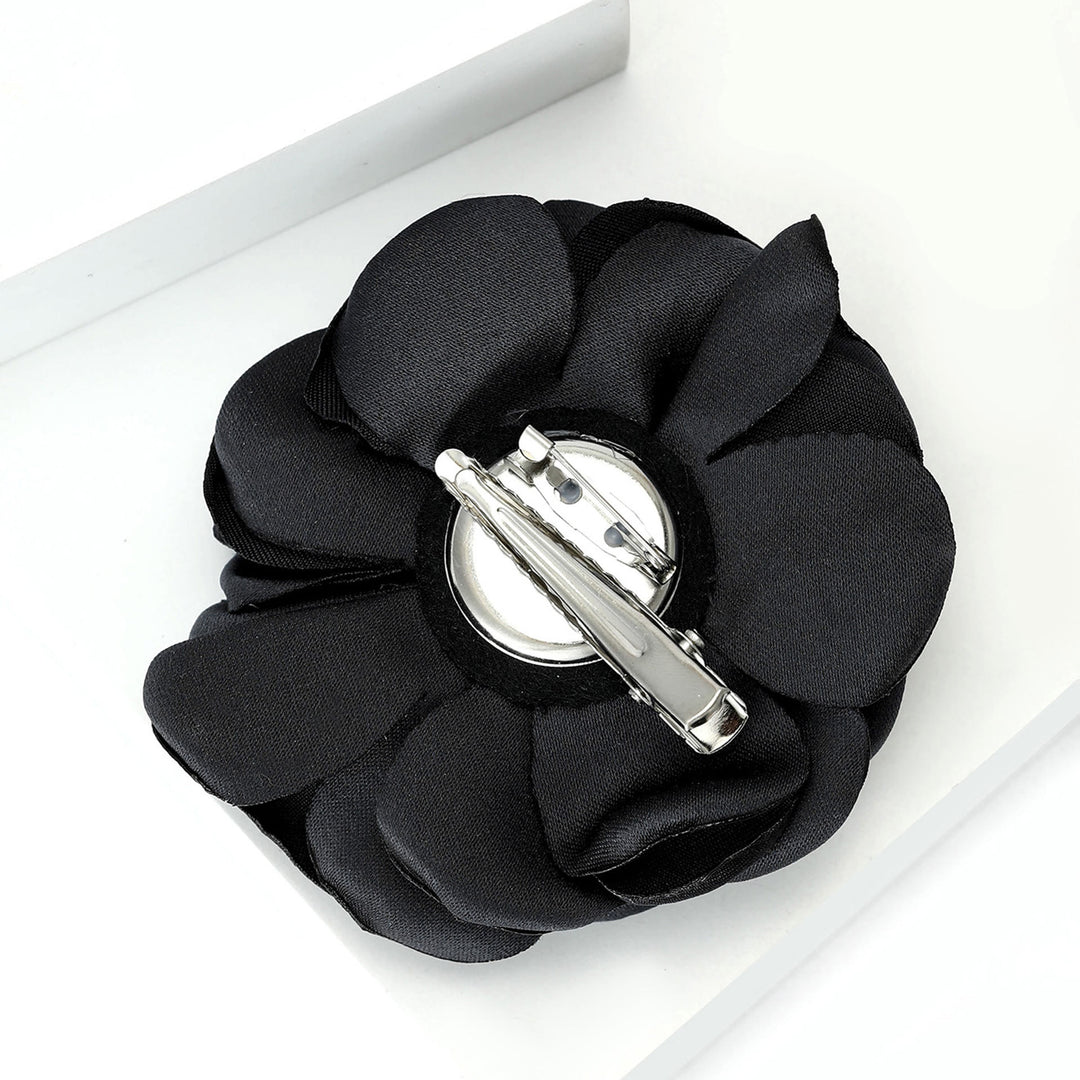 Lustrous Satin Elegant Rose Multi-color Brooch - image 3