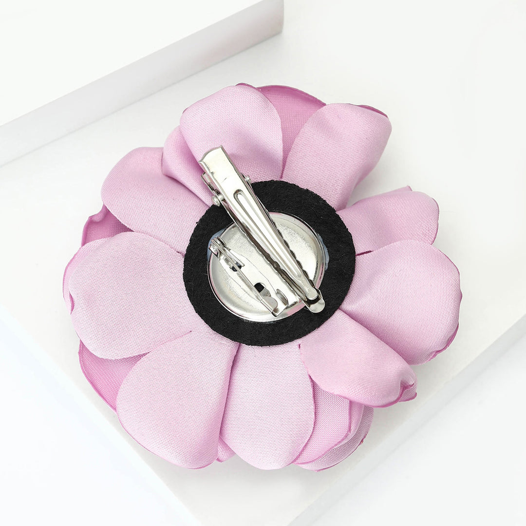 Lustrous Satin Elegant Rose Multi-color Brooch - image 9