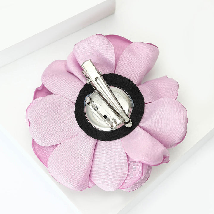 Lustrous Satin Elegant Rose Multi-color Brooch - image 9