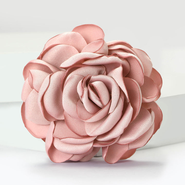Lustrous Satin Elegant Rose Multi-color Brooch - Pink - image 10