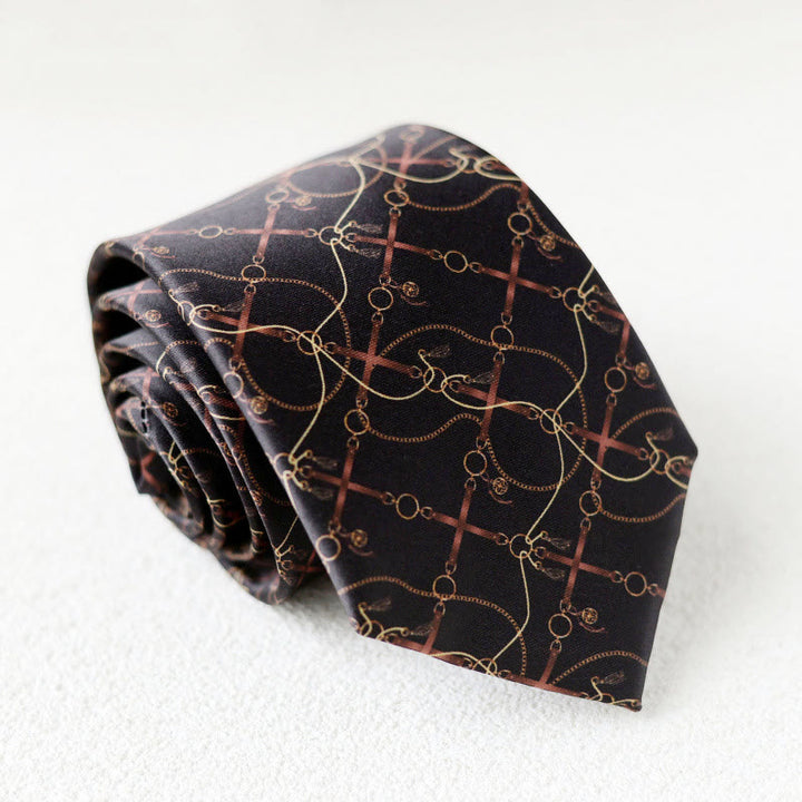 Men's Personalized Horse Printed Hand-Tie Green Necktie - Style #15 - image 17