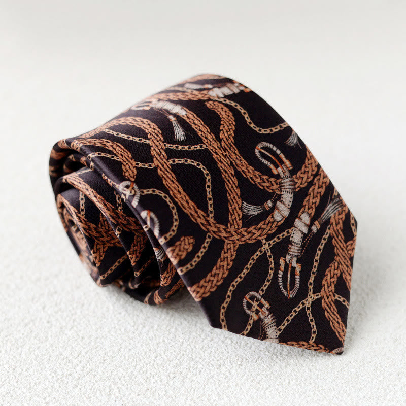 Men's Personalized Horse Printed Hand-Tie Green Necktie - Style #13 - image 15