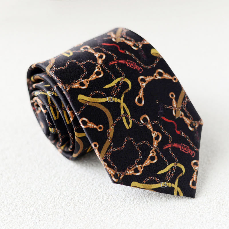 Men's Personalized Horse Printed Hand-Tie Green Necktie - Style #17 - image 19