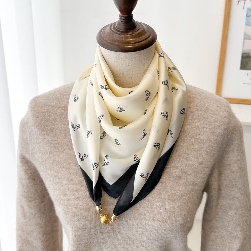 Women's Elegant Retro Printed Square Magnetic Cravat - Style #17 - image 19