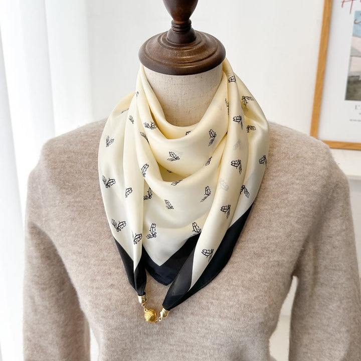 Women's Elegant Retro Printed Square Magnetic Cravat - Style #17 - image 19