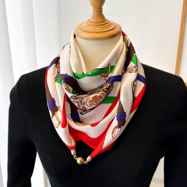 Women's Elegant Retro Printed Square Magnetic Cravat - Style #13 - image 15