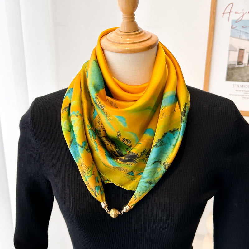 Women's Elegant Retro Printed Square Magnetic Cravat - Style #15 - image 17