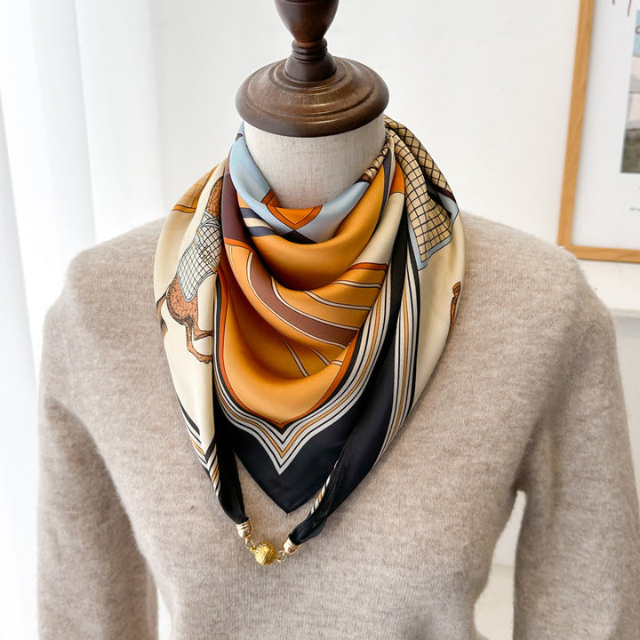 Women's Elegant Retro Printed Square Magnetic Cravat - Style #1 - image 0