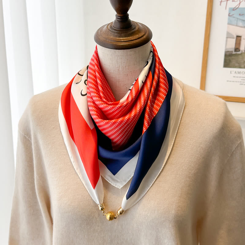 Women's Elegant Retro Printed Square Magnetic Cravat - Style #20 - image 22