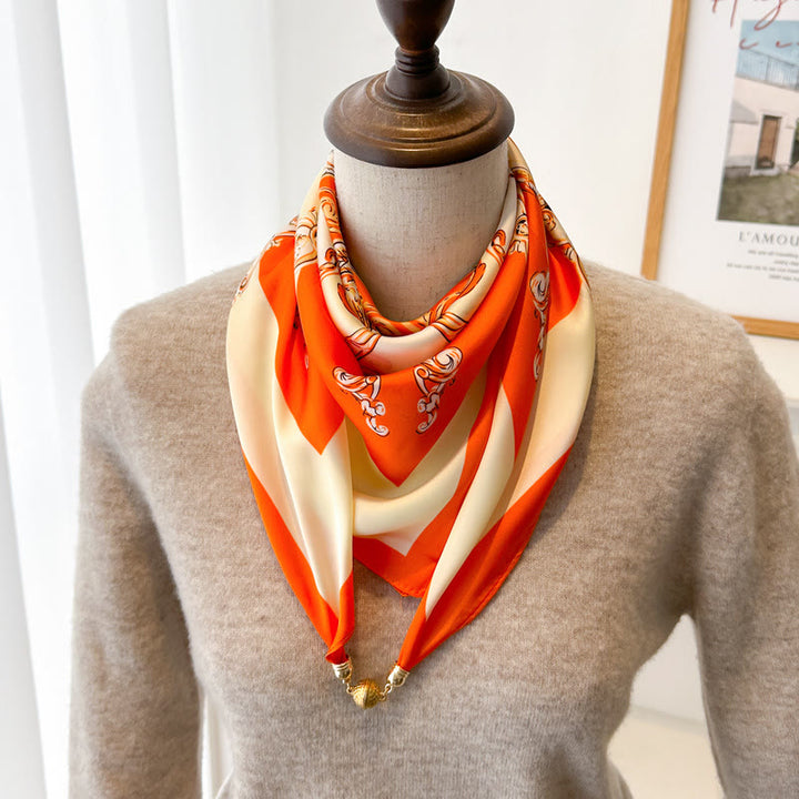 Women's Elegant Retro Printed Square Magnetic Cravat - Style #10 - image 12