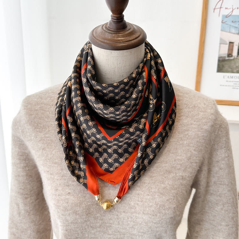 Women's Elegant Retro Printed Square Magnetic Cravat - Style #5 - image 7