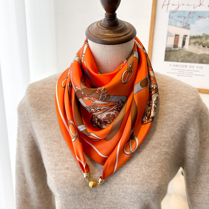 Women's Elegant Retro Printed Square Magnetic Cravat - Style #14 - image 16