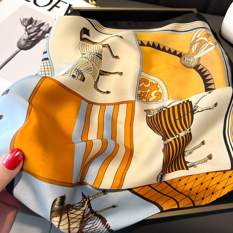 Women's Elegant Retro Printed Square Magnetic Cravat - image 3