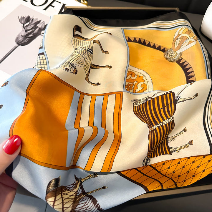 Women's Elegant Retro Printed Square Magnetic Cravat - image 3