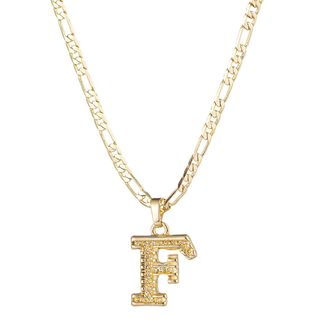 Simple & Noble Golden Letter Pendant Necklace - F - image 8