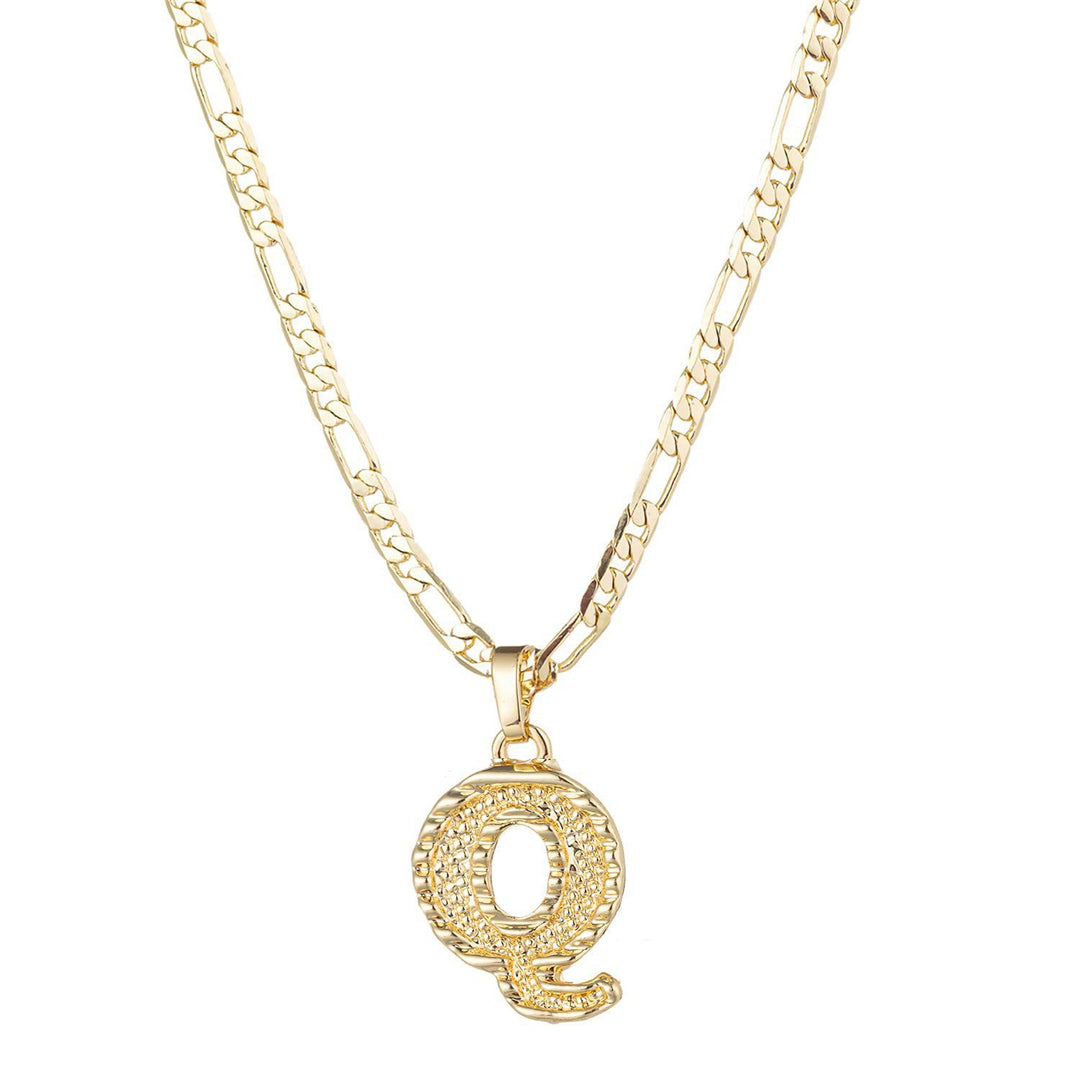Simple & Noble Golden Letter Pendant Necklace - Q - image 18
