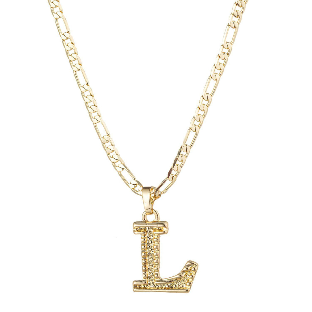 Simple & Noble Golden Letter Pendant Necklace - L - image 13