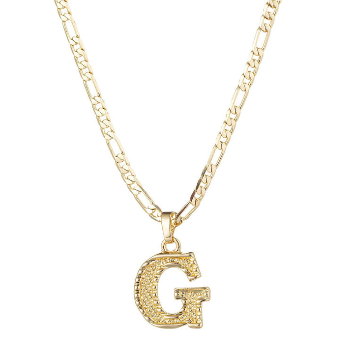 Simple & Noble Golden Letter Pendant Necklace - G - image 9