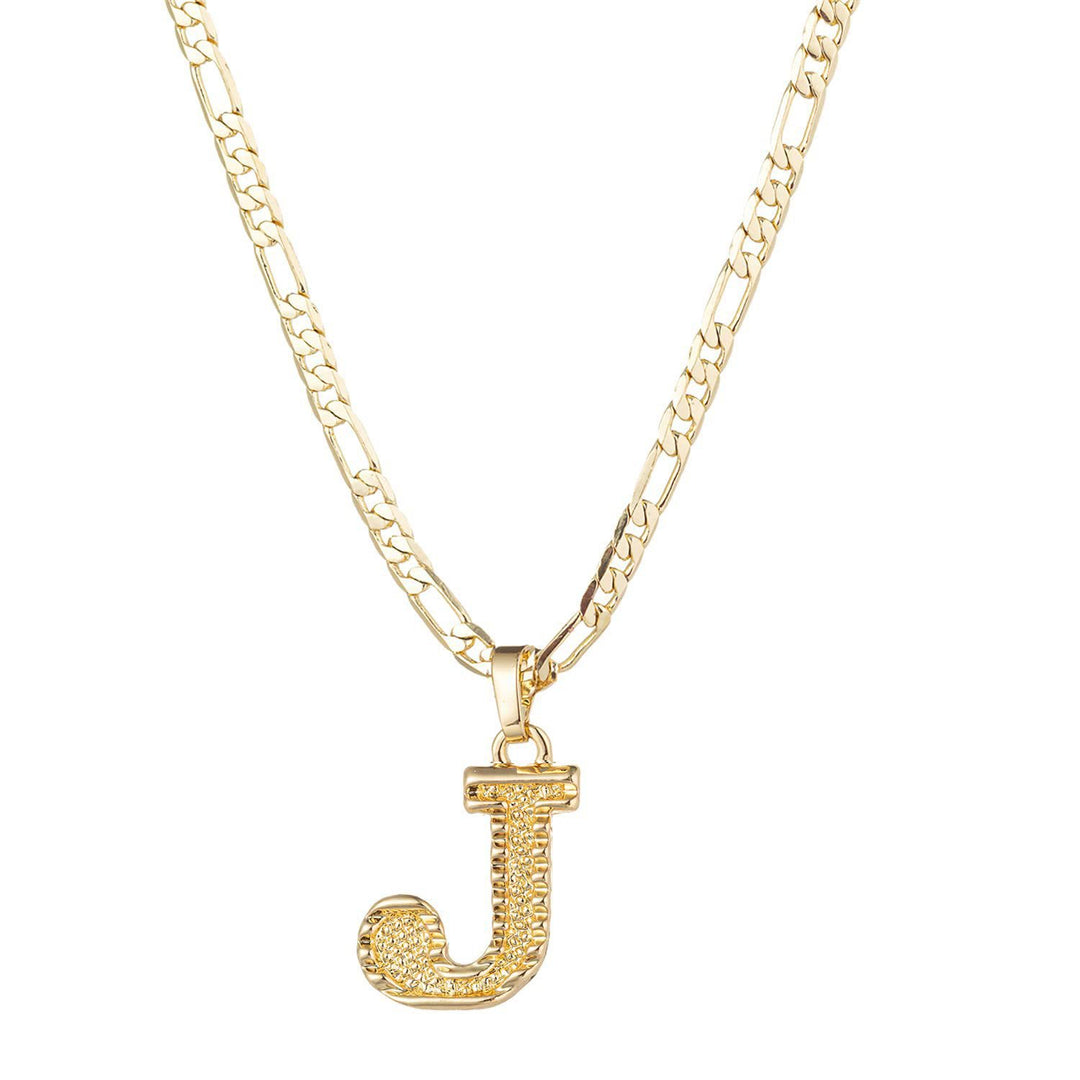 Simple & Noble Golden Letter Pendant Necklace - J - image 12