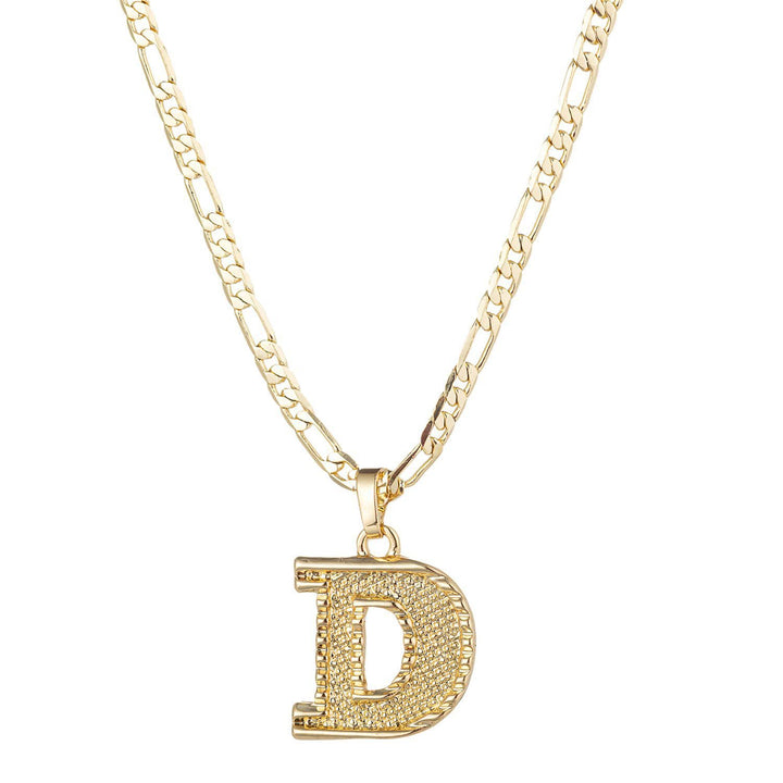 Simple & Noble Golden Letter Pendant Necklace - D - image 7