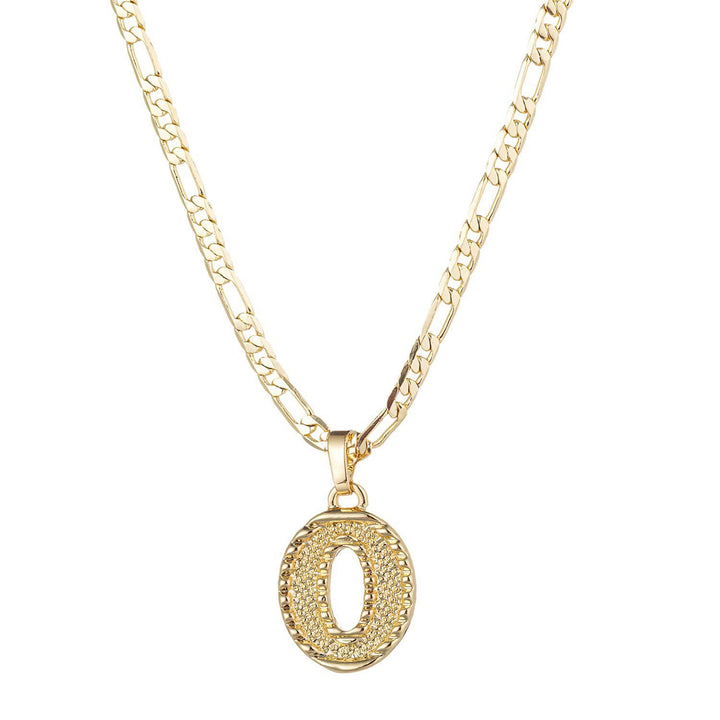 Simple & Noble Golden Letter Pendant Necklace - O - image 16