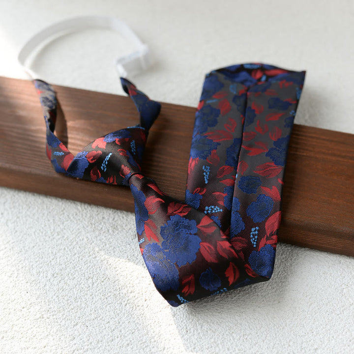 Men's Floral Printed Pre-tie Necktie For Suit - Style #12 - image 12