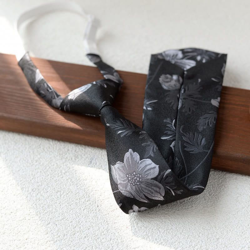 Men's Floral Printed Pre-tie Necktie For Suit - Style #3 - image 3